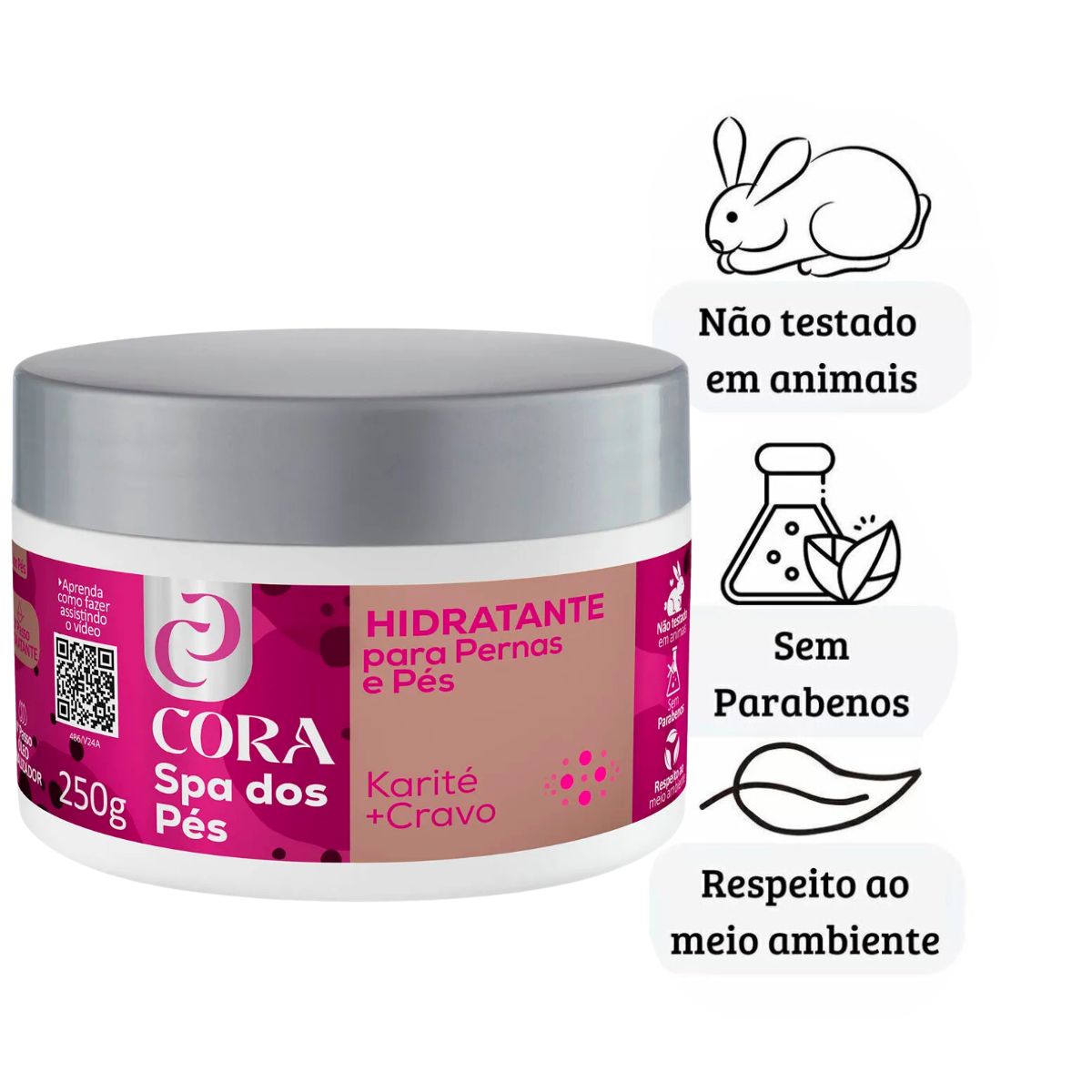 HIDRATANTE SPA DOS PÉS KARITÉ +CRAVO CORA 250G