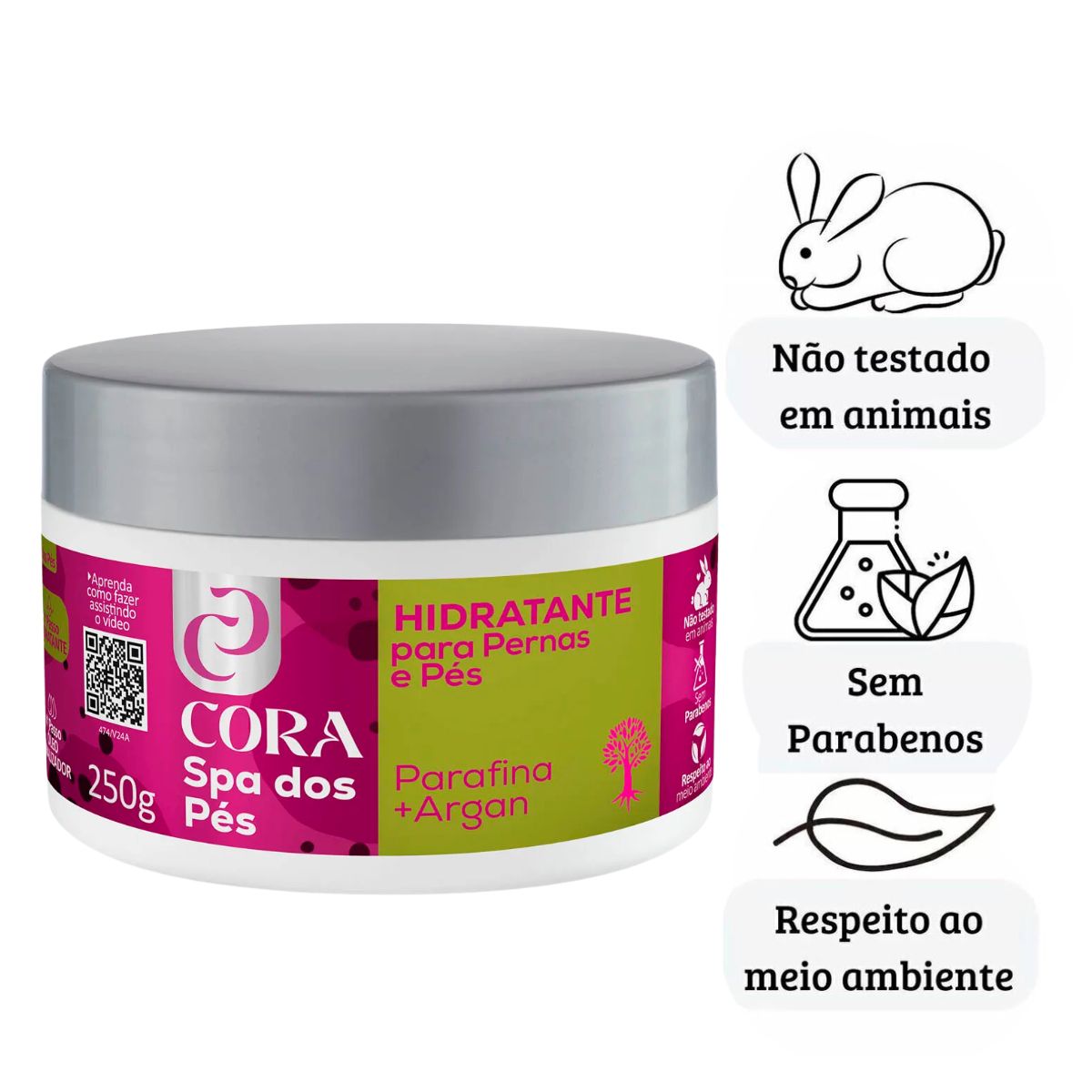 HIDRATANTE SPA DOS PÉS PARAFINA +ARGAN CORA 250G