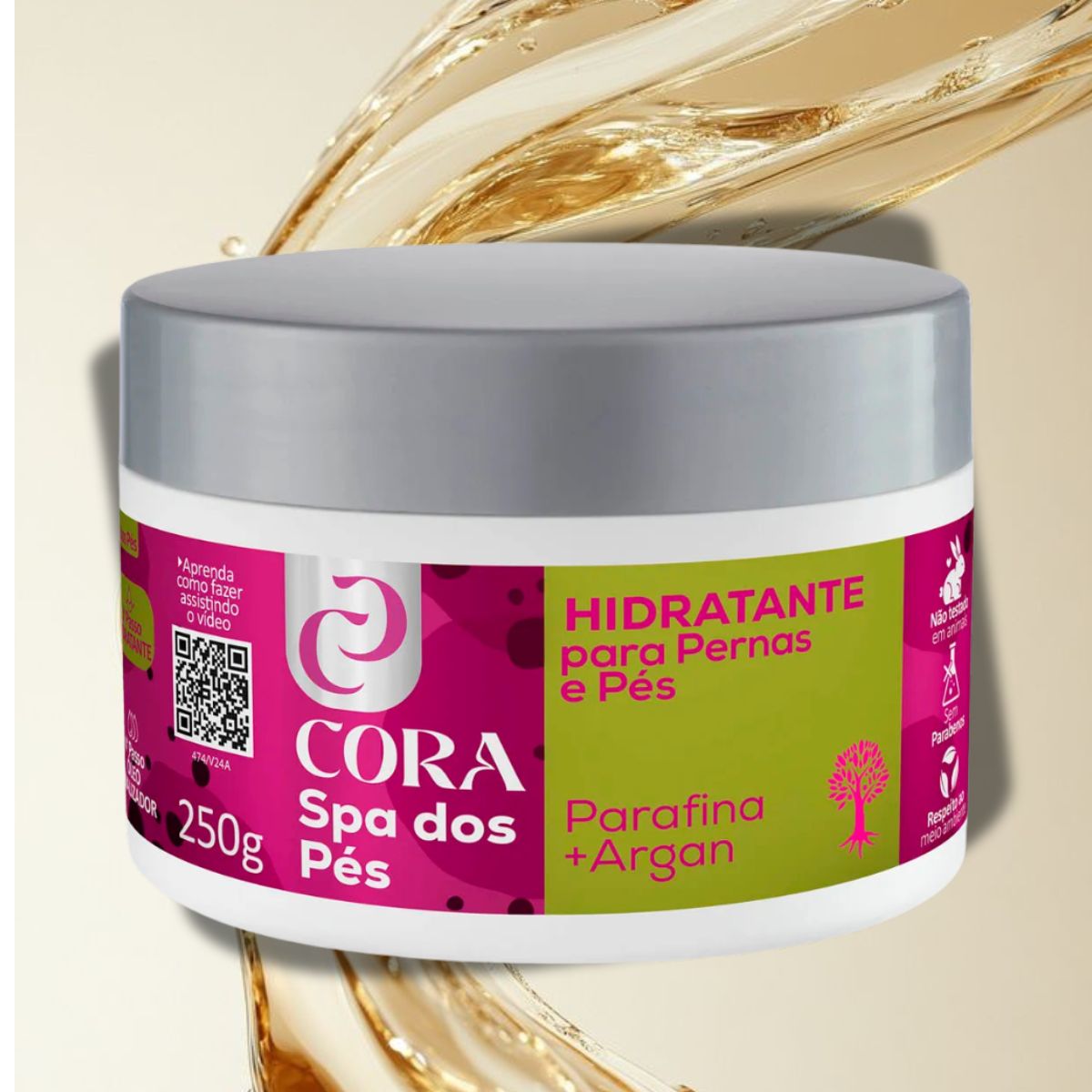 HIDRATANTE SPA DOS PÉS PARAFINA +ARGAN CORA 250G
