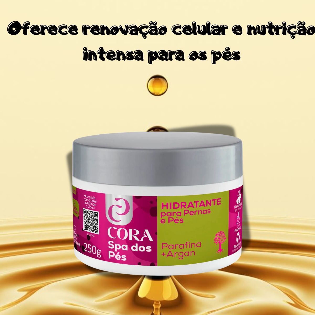 HIDRATANTE SPA DOS PÉS PARAFINA +ARGAN CORA 250G