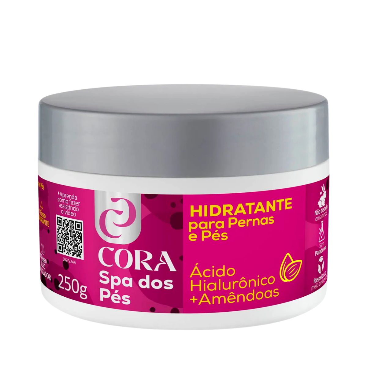 HIDRATANTE SPA DOS PÉS ÁCIDO HIALURÔNICO +AMÊNDOAS CORA 250G
