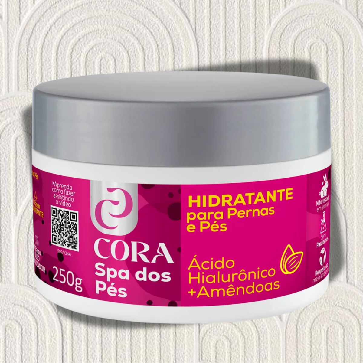 HIDRATANTE SPA DOS PÉS ÁCIDO HIALURÔNICO +AMÊNDOAS CORA 250G