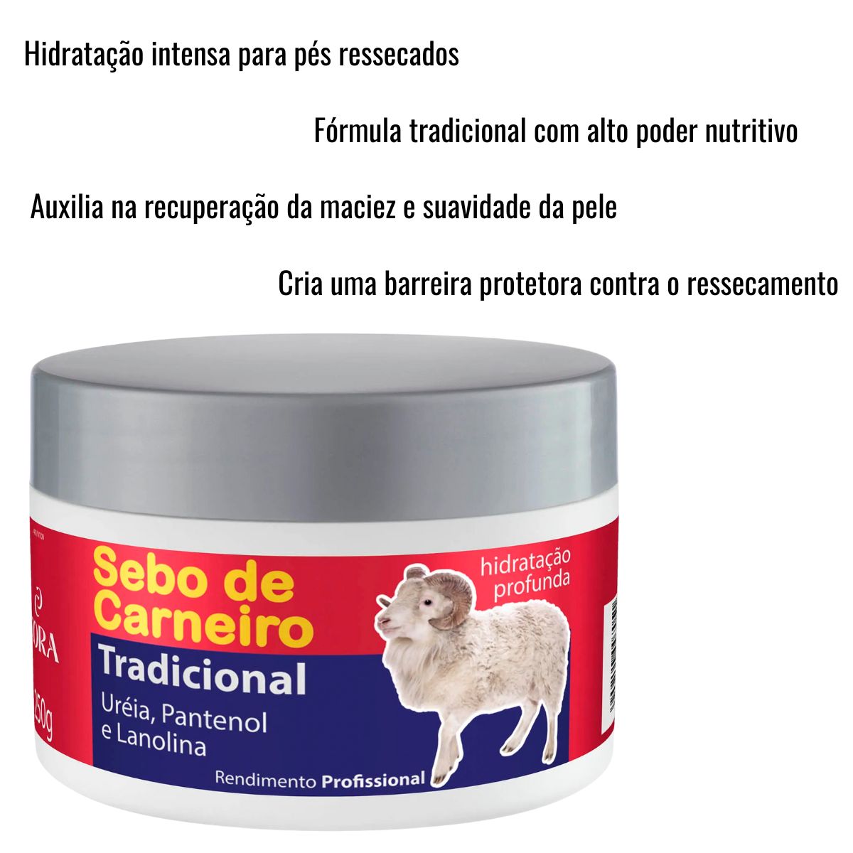 HIDRATANTE SEBO DE CARNEIRO TRADICIONAL CORA 250G