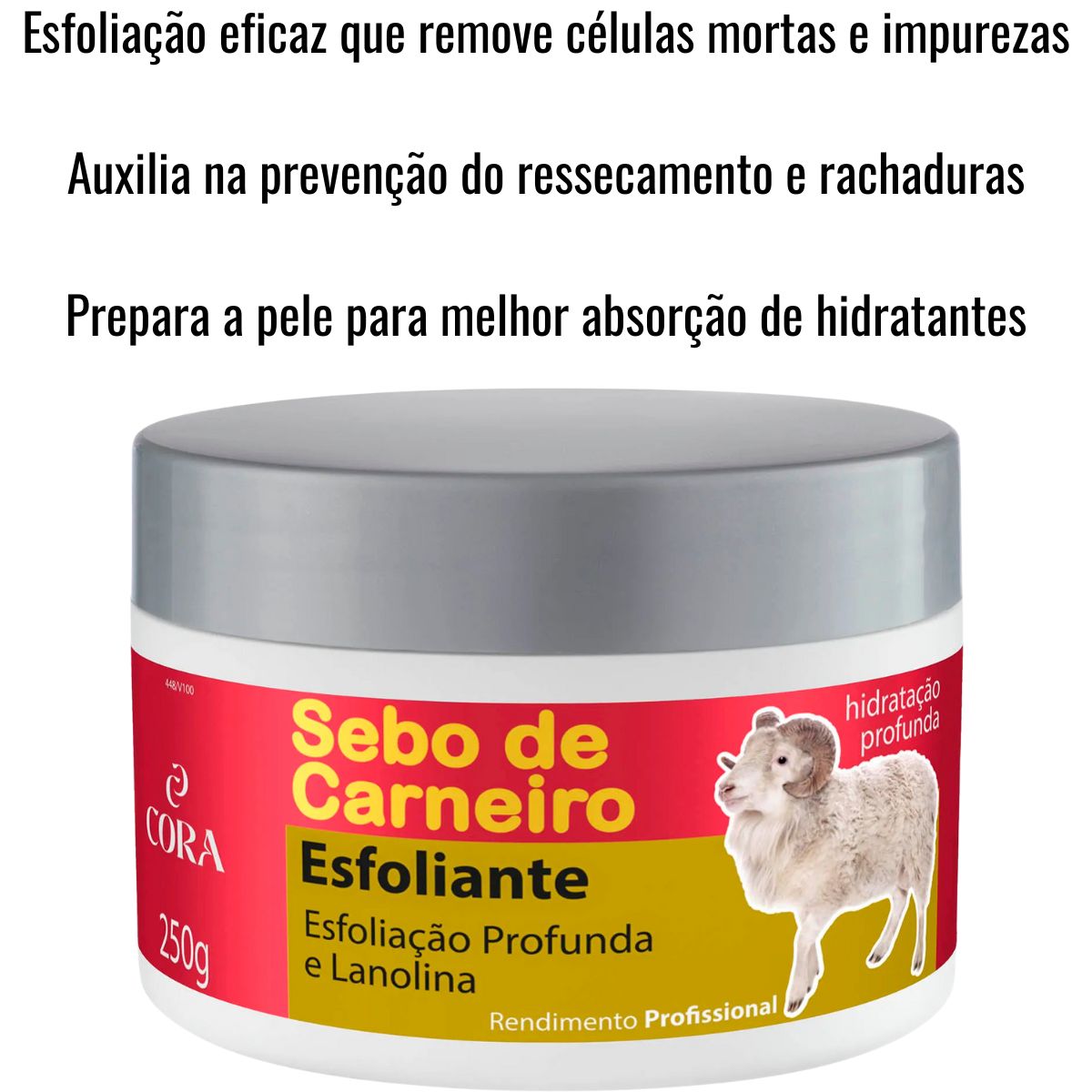 ESFOLIANTE SEBO DE CARNEIRO CORA 250G