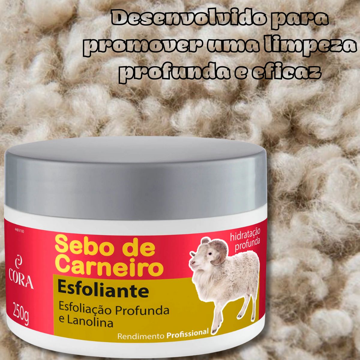 ESFOLIANTE SEBO DE CARNEIRO CORA 250G