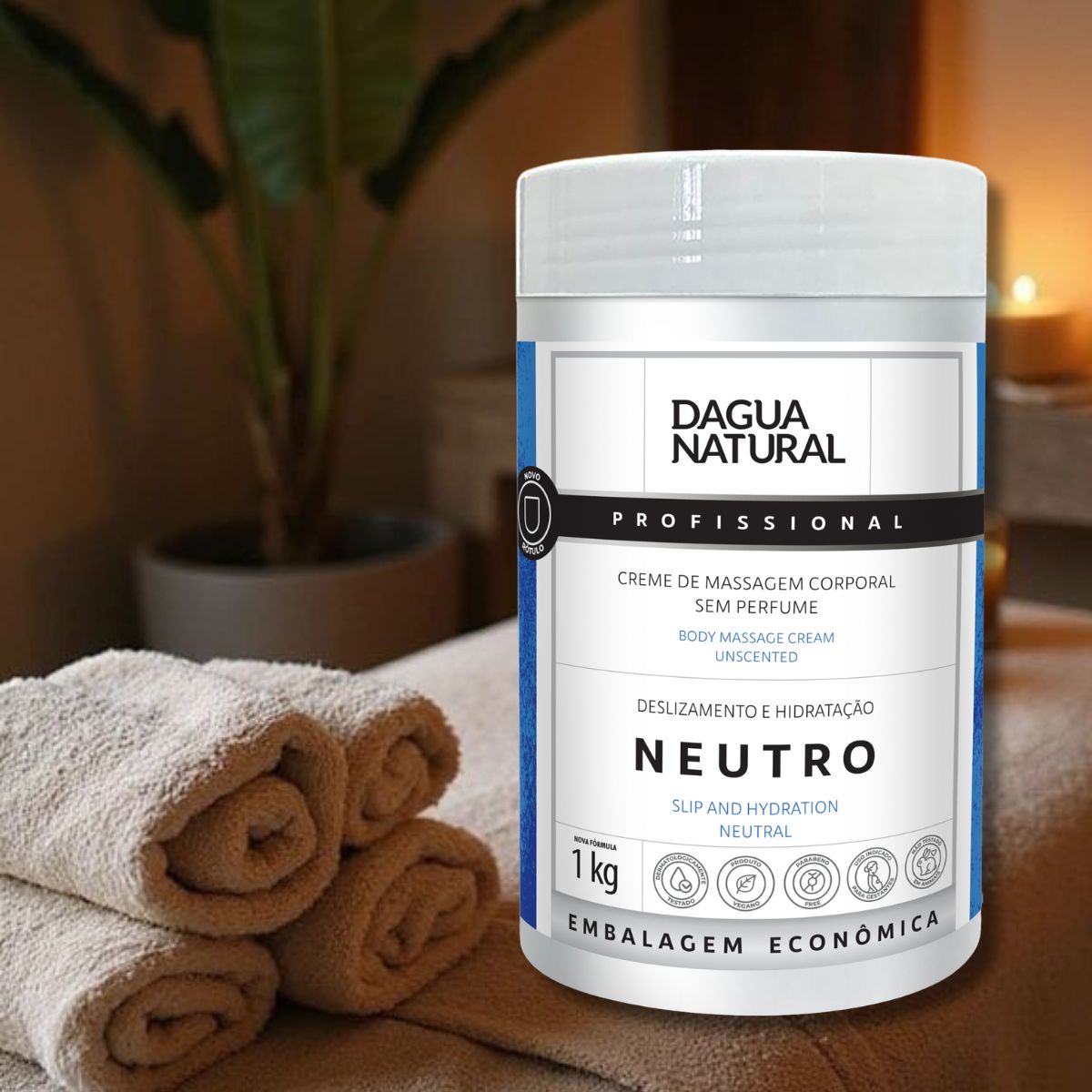 CREME DE MASSAGEM NEUTRO DAGUA NATURAL 1KG