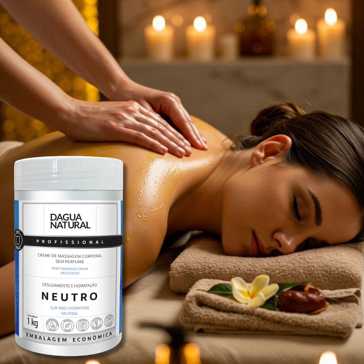 CREME DE MASSAGEM NEUTRO DAGUA NATURAL 1KG