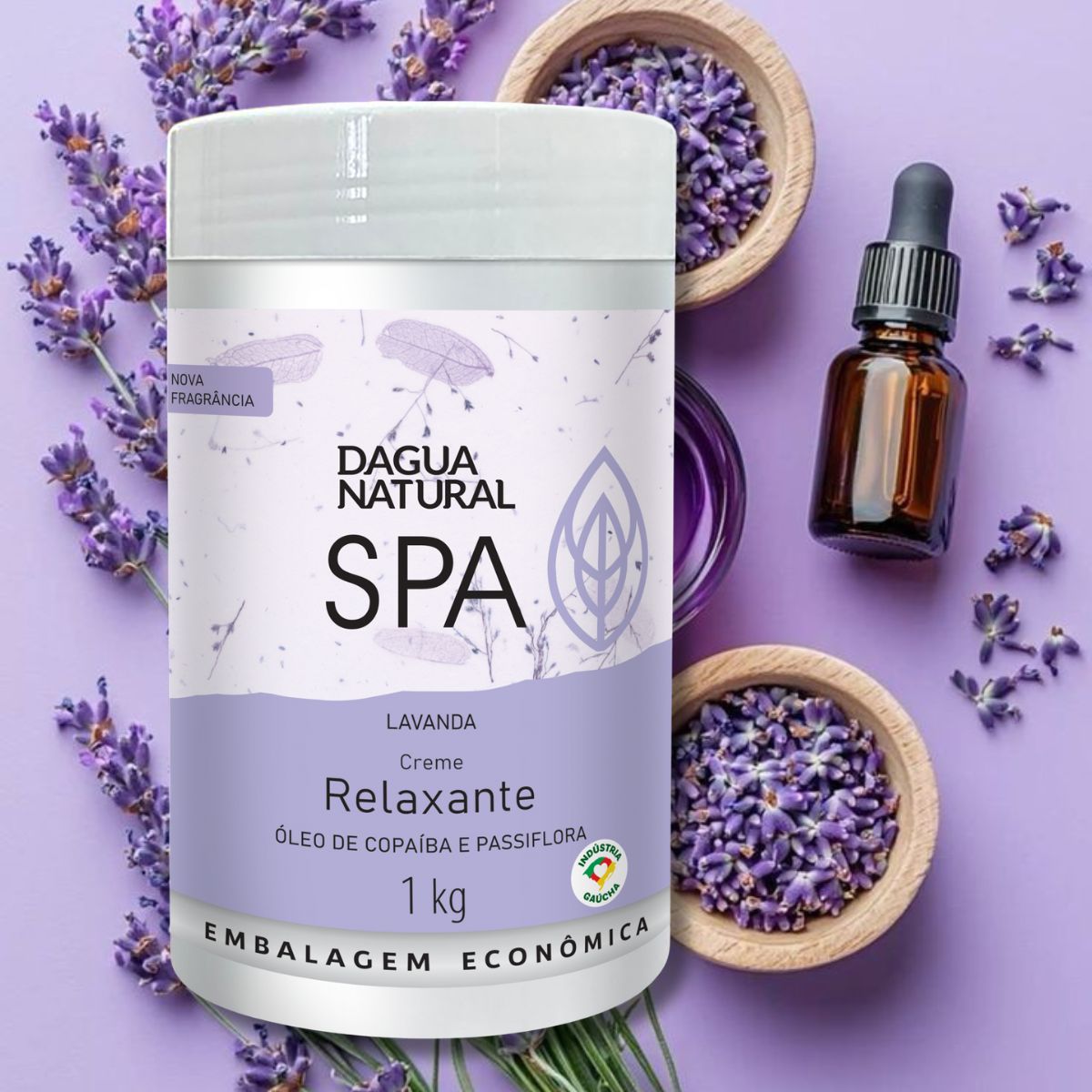 CREME RELAXANTE SPA LAVANDA DAGUA NATURAL 1KG