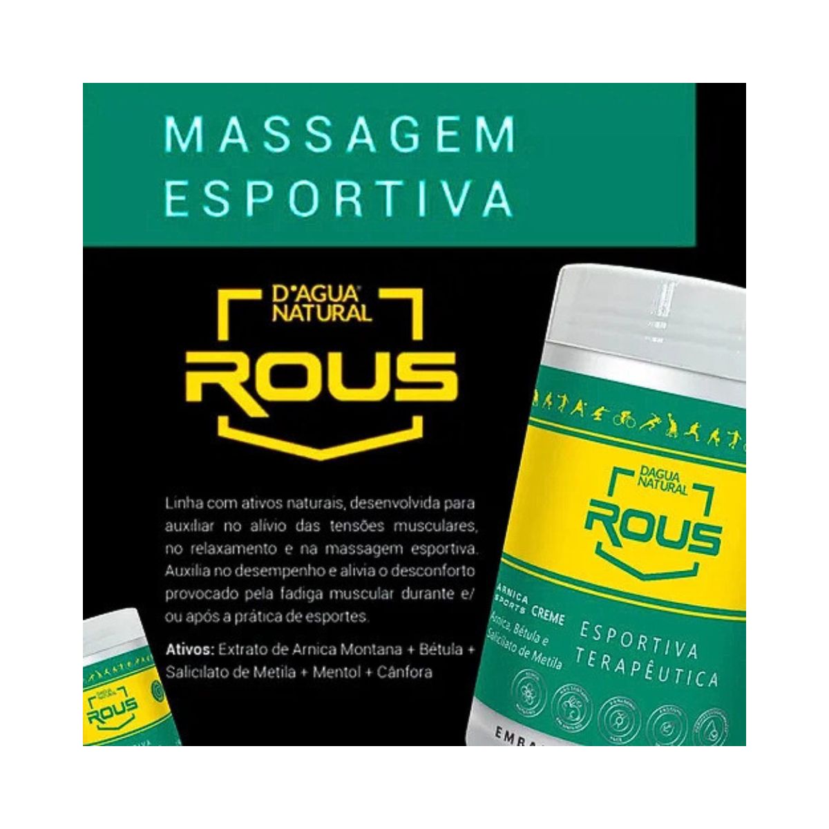 CREME DE MASSAGEM ROUS DAGUA NATURAL 1KG