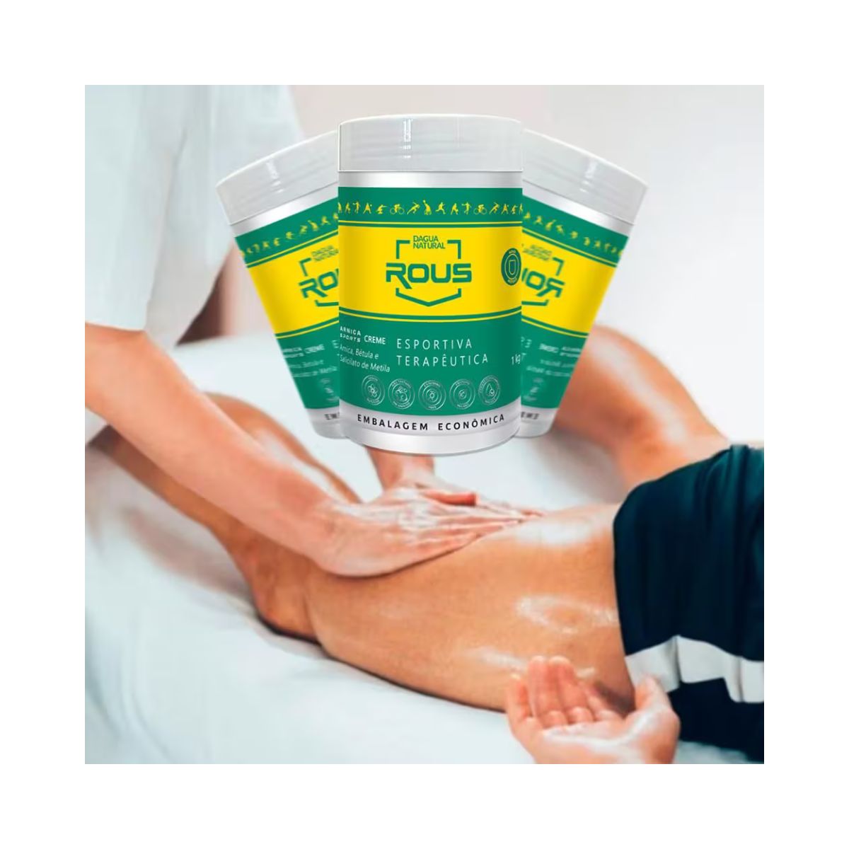 CREME DE MASSAGEM ROUS DAGUA NATURAL 1KG