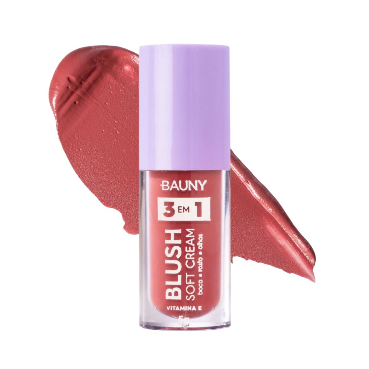BLUSH LIQUIDO SOFT CREAM 3 EM 1 CHERRY MOCHA BAUNY 5G