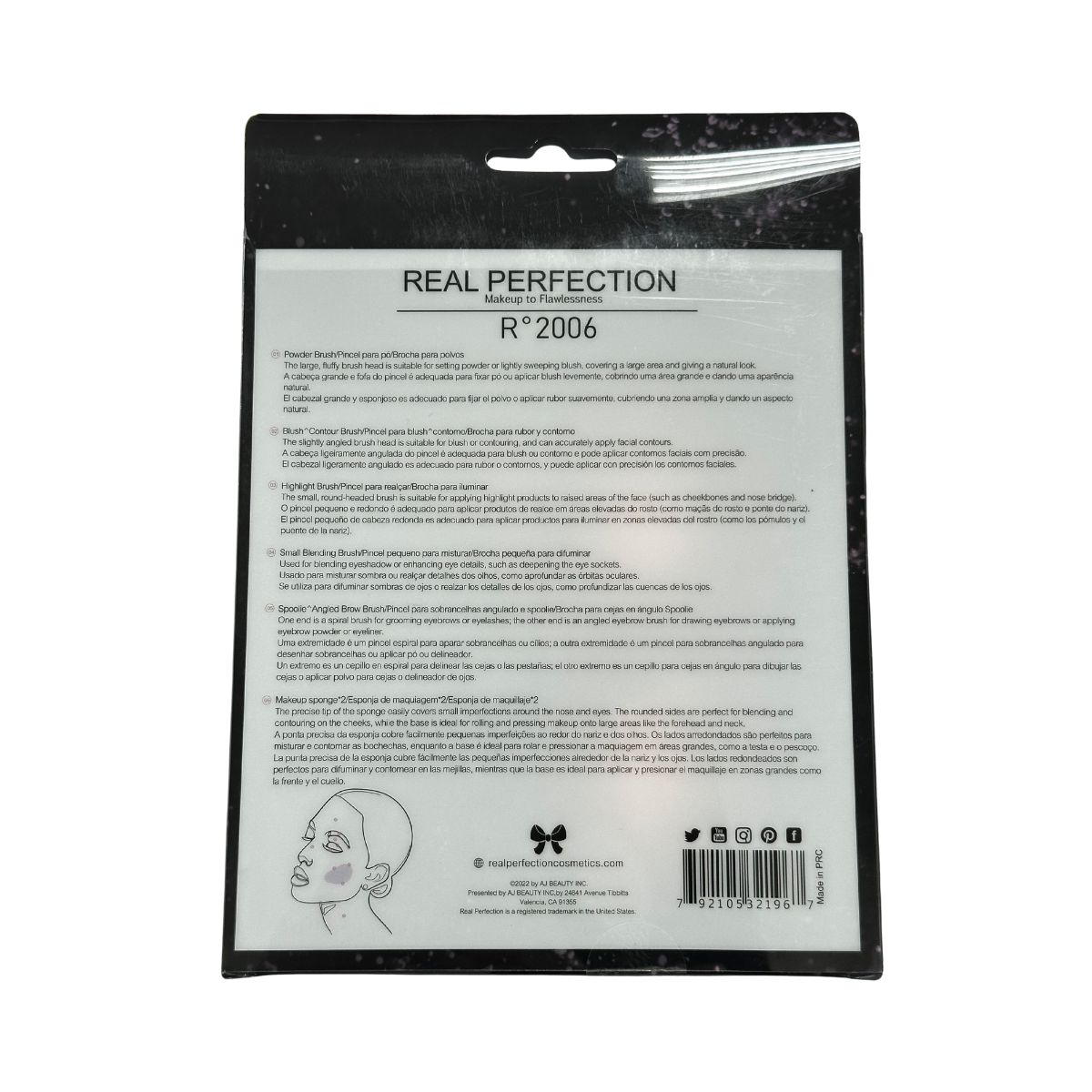 KIT REAL PERFECTION 5 PINCEIS+2ESPONJAS R°2006