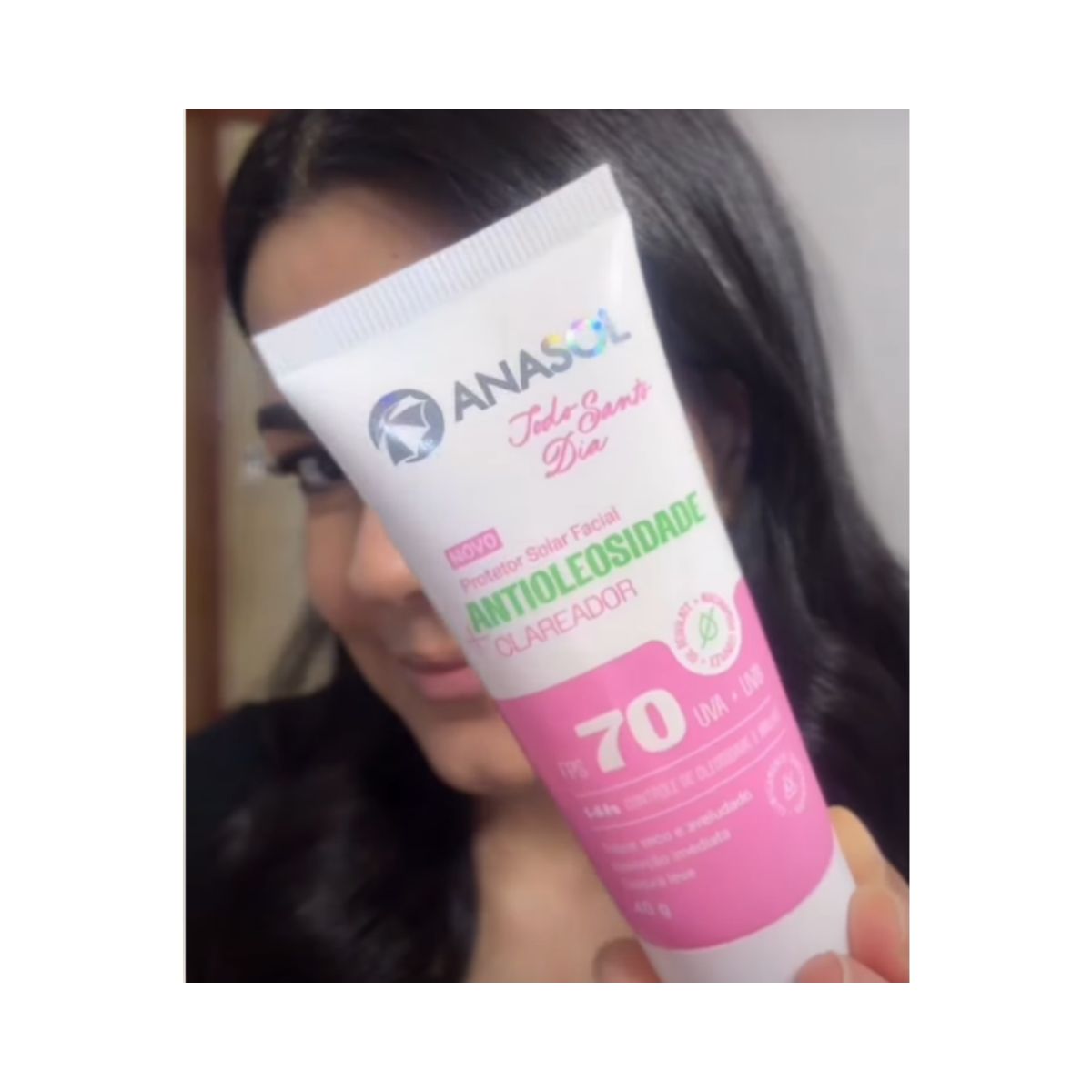PROTETOR SOLAR FACIAL ANTIOLEOSIDADE TSD CLAREADOR  FPS 70 40G ANASOL