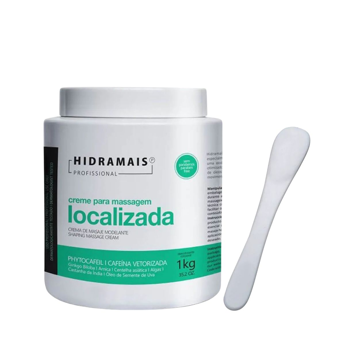 KIT HIDRAMAIS CREME PARA MASSAGEM LOCALIZADA PHYTOCAFEIL PROFISSIONAL 1 KG + ESP