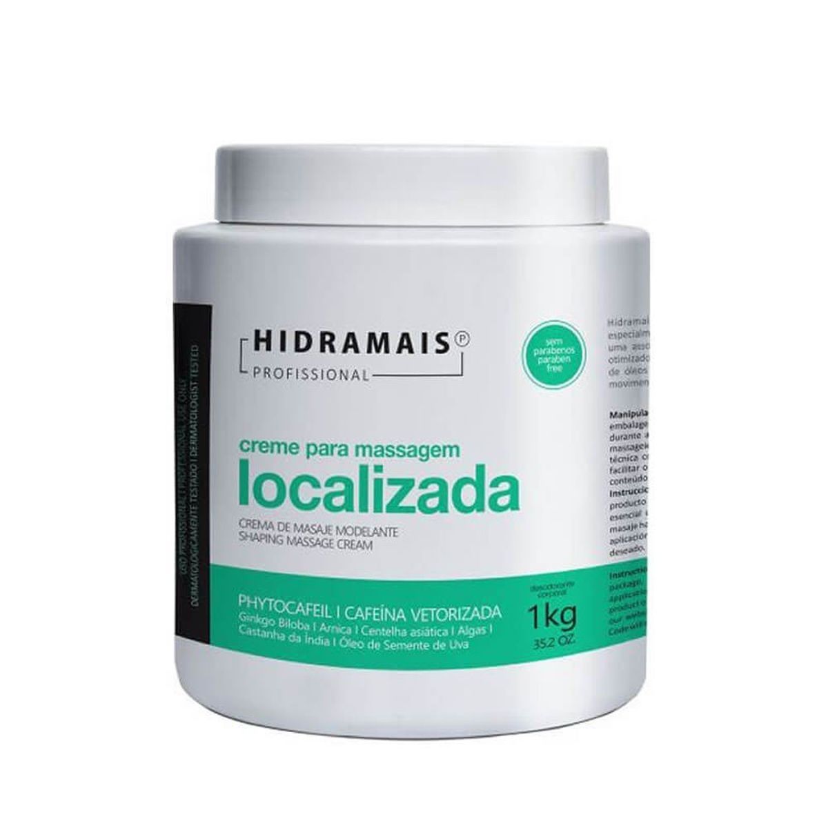 KIT HIDRAMAIS CREME PARA MASSAGEM LOCALIZADA PHYTOCAFEIL PROFISSIONAL 1 KG + ESP