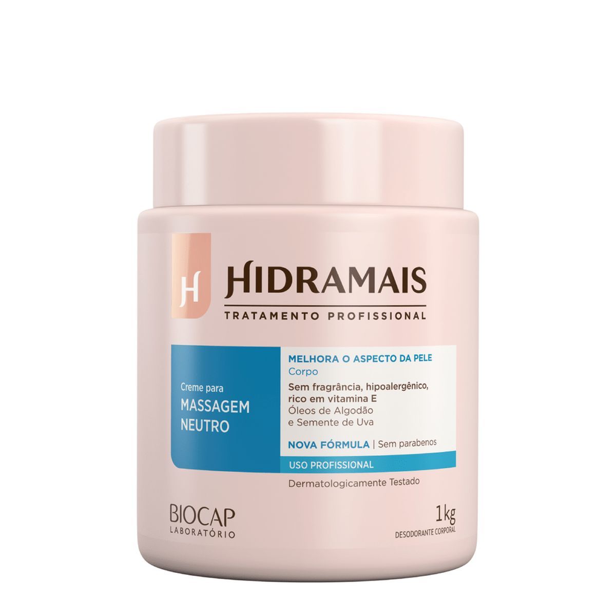 KIT HIDRAMAIS CREME PARA MASSAGEM NETRO HIPOALERGÊNICO PROFISSIONAL 1 KG + ESPÁT