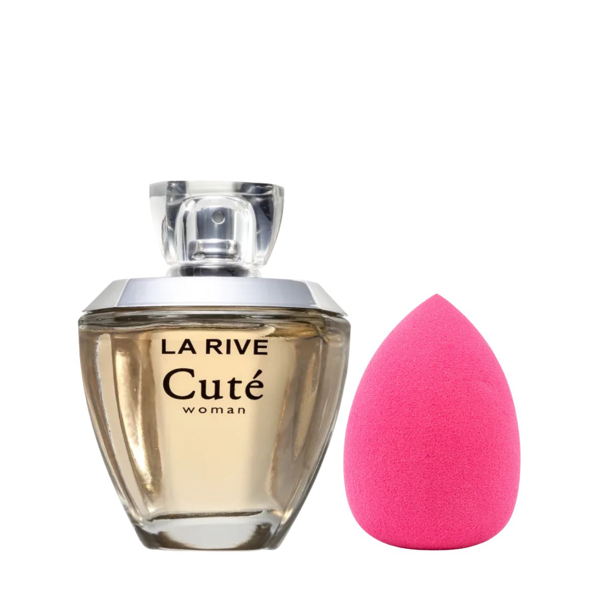 KIT PERFUME LA RIVE EDP FEMININO CUTE 100ML + ESPONJA PARA MAQUIAGEM