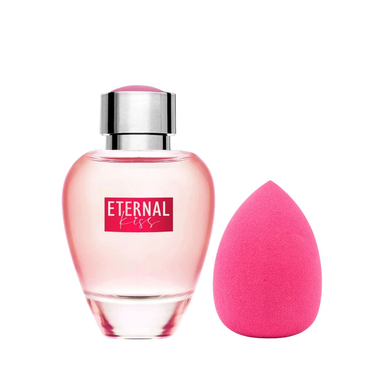 KIT LA RIVE PERFUME EDP FEMININO ETERNAL KISS 90ML + ESPONJA PARA MAQUIAGEM