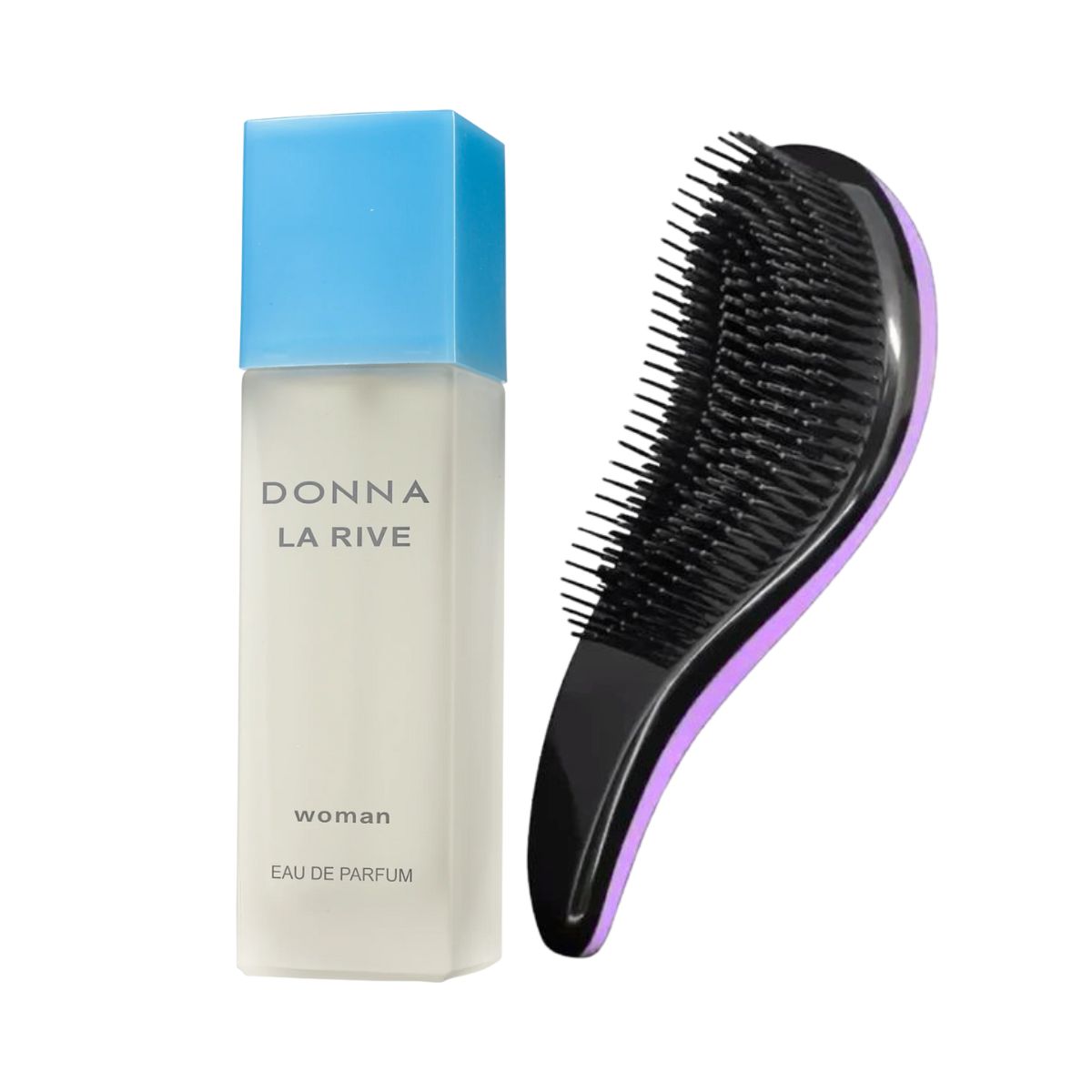 KIT LA RIVE PERFUME EDP FEMININO DONNA 90ML + ESCOVA MÁGICA ANTI FRIZZ
