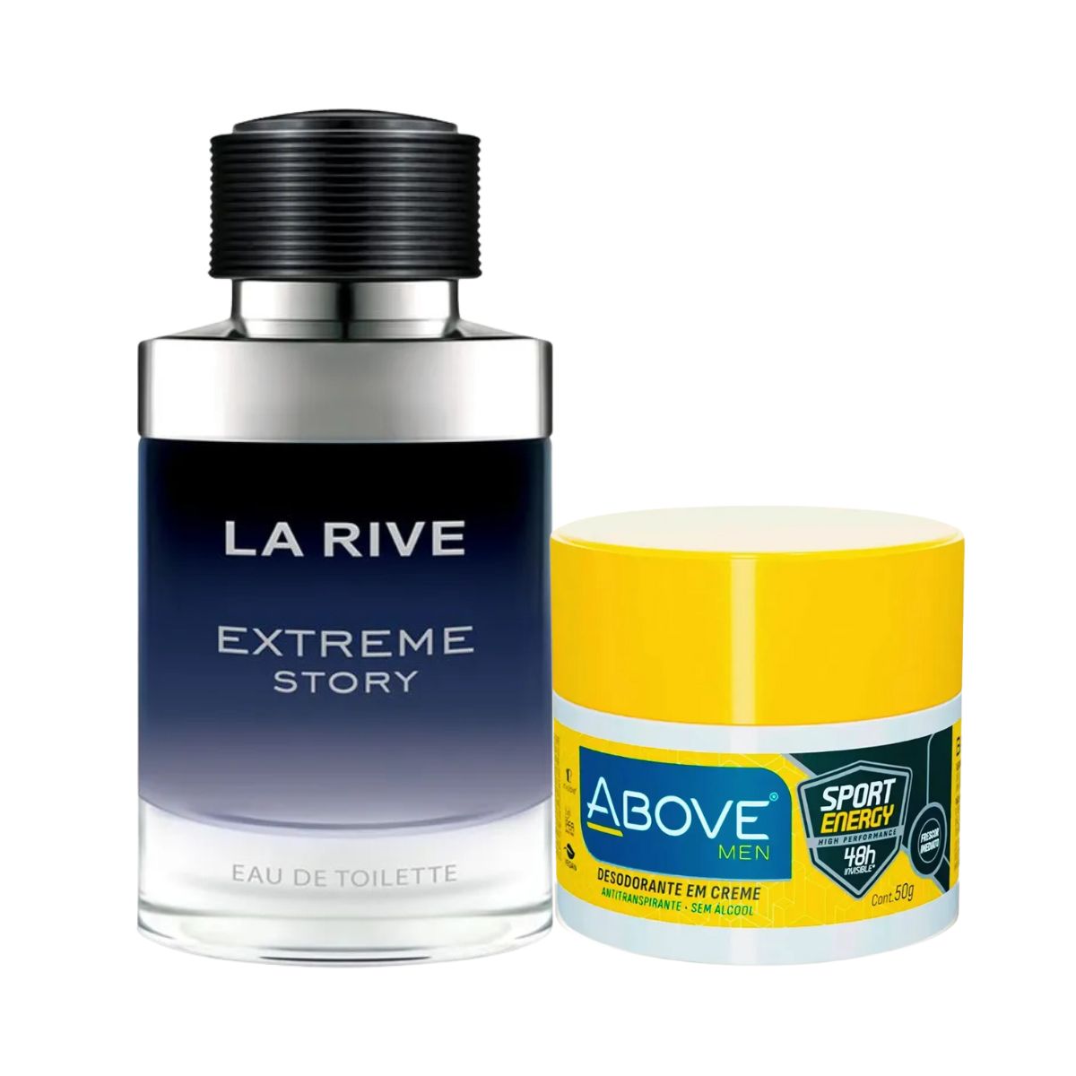 KIT LA RIVE PERFUME EDT MASCULINO EXTREME STORY 75ML + DESODORANTE CREME SPORT E