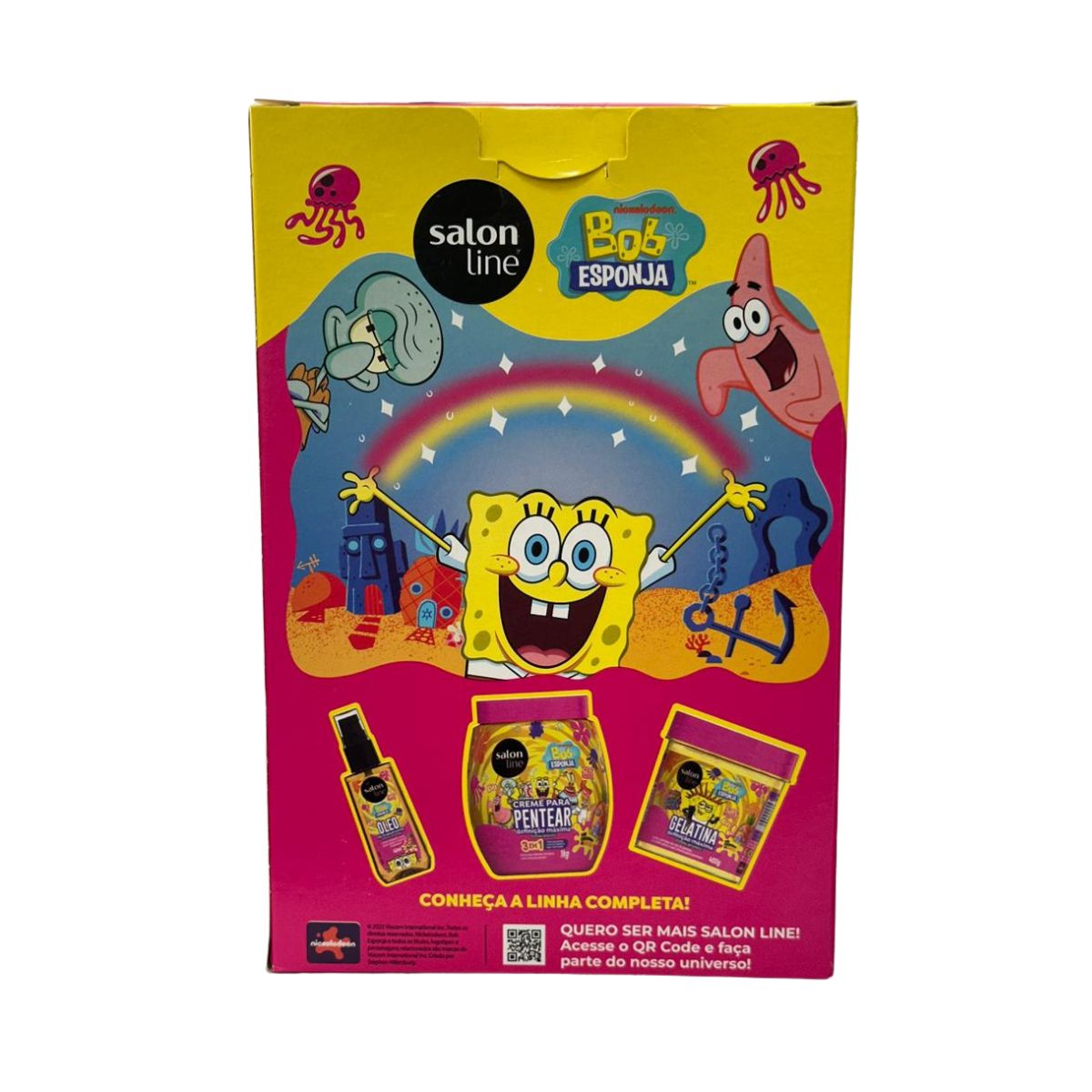KIT SHAMPOO+CREME MULTIFUNCIONAL BOB ESPONJA SOS CACHOS SALON LINE