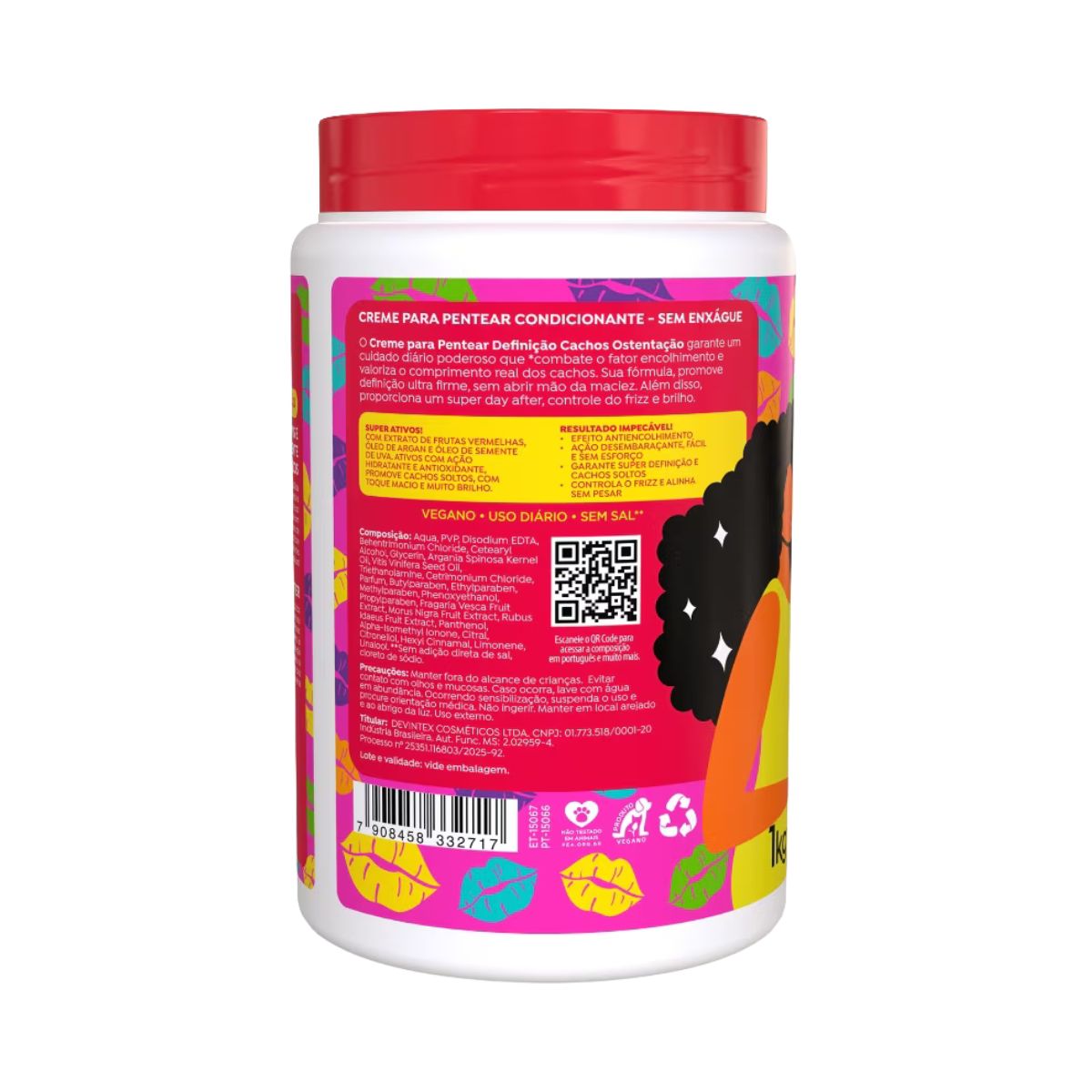 CREME PARA PENTEAR DEFINIÇÃO CACHOS OSTENTAÇÃO 1KG