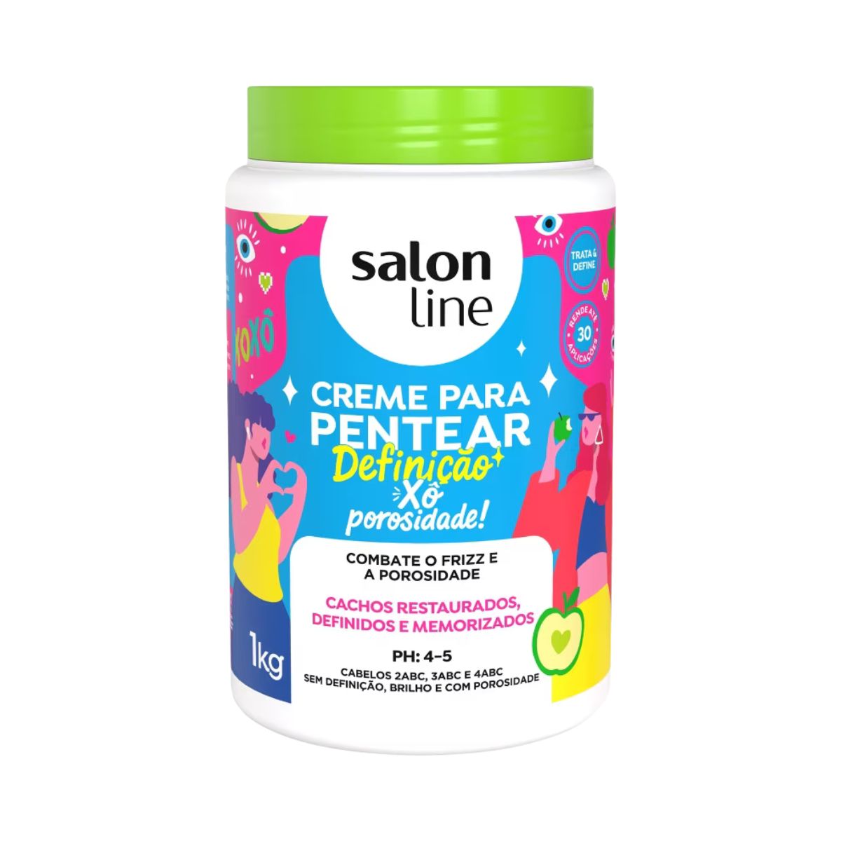 CREME PENTEAR CONDICIONADOR DEFINICAO XO POROSIDADE SALON LINE 1KG