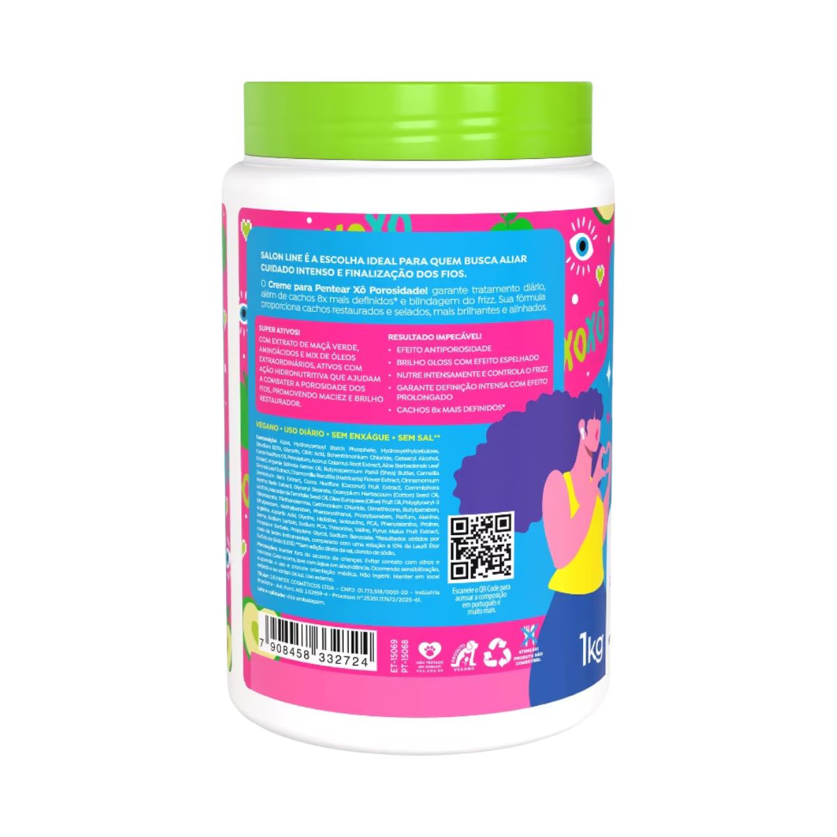 CREME PENTEAR CONDICIONADOR DEFINICAO XO POROSIDADE SALON LINE 1KG