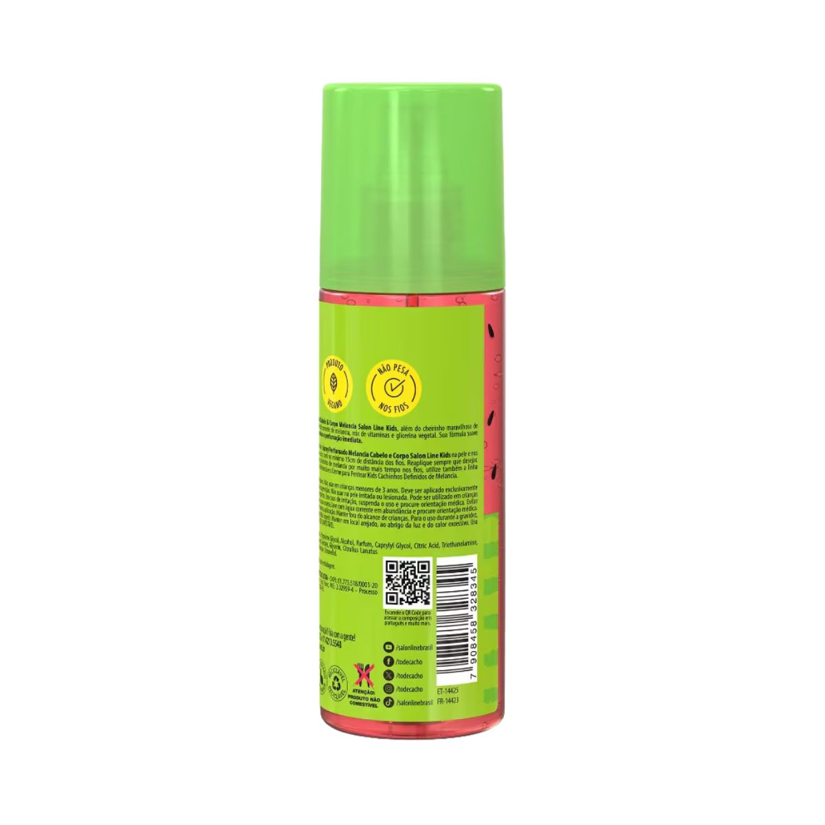 SPRAY PERFUMADO DESODORANTE KIDS MELANCIA SALON LINE 200ML