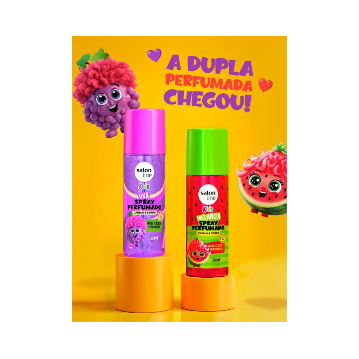 SPRAY PERFUMADO DESODORANTE KIDS MELANCIA SALON LINE 200ML
