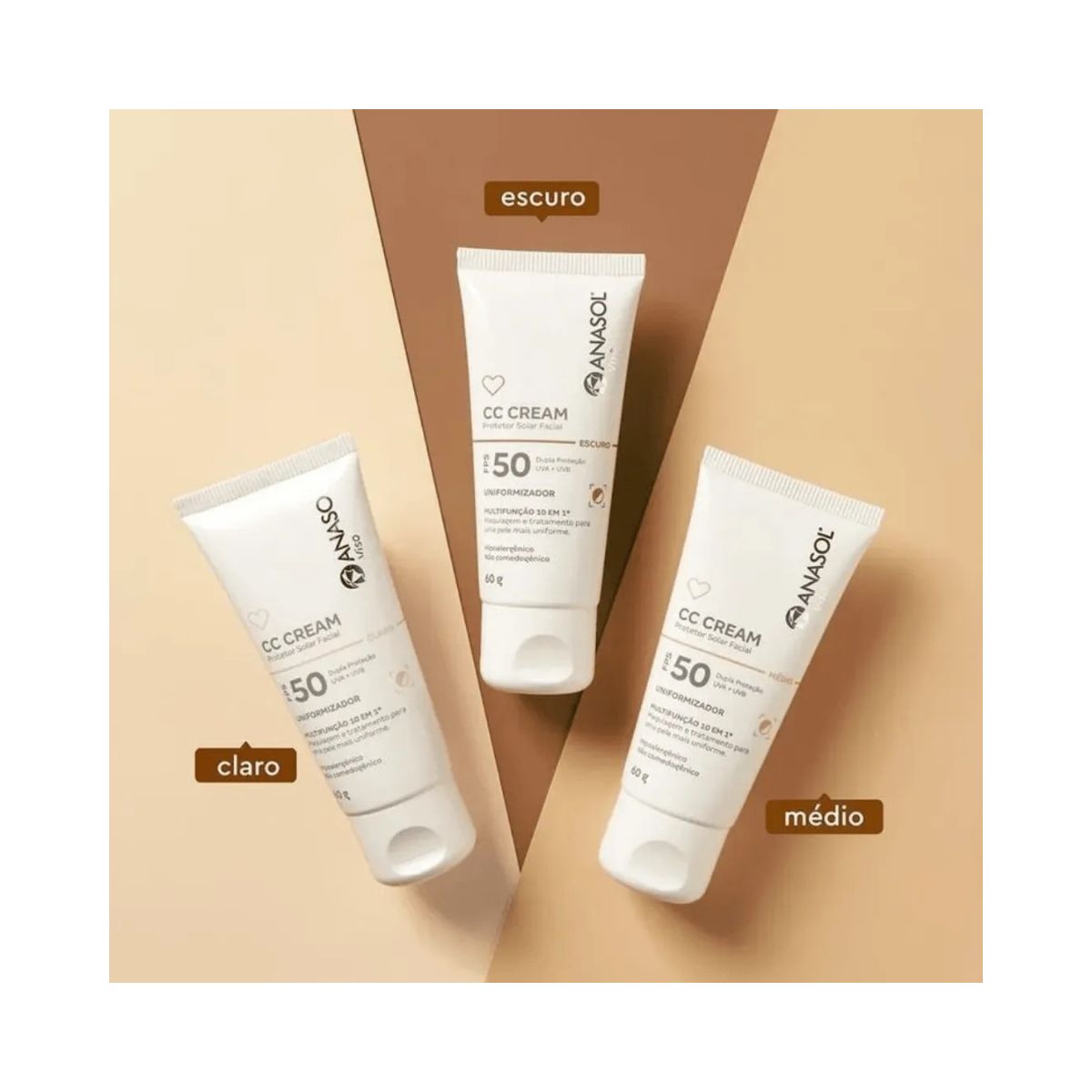 CC CREAM FPS5O MÉDIO ANASOL 60G