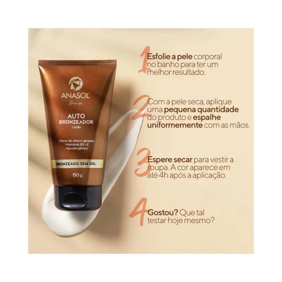 LOÇÃO AUTOBRONZEADORA ANASOL 150G
