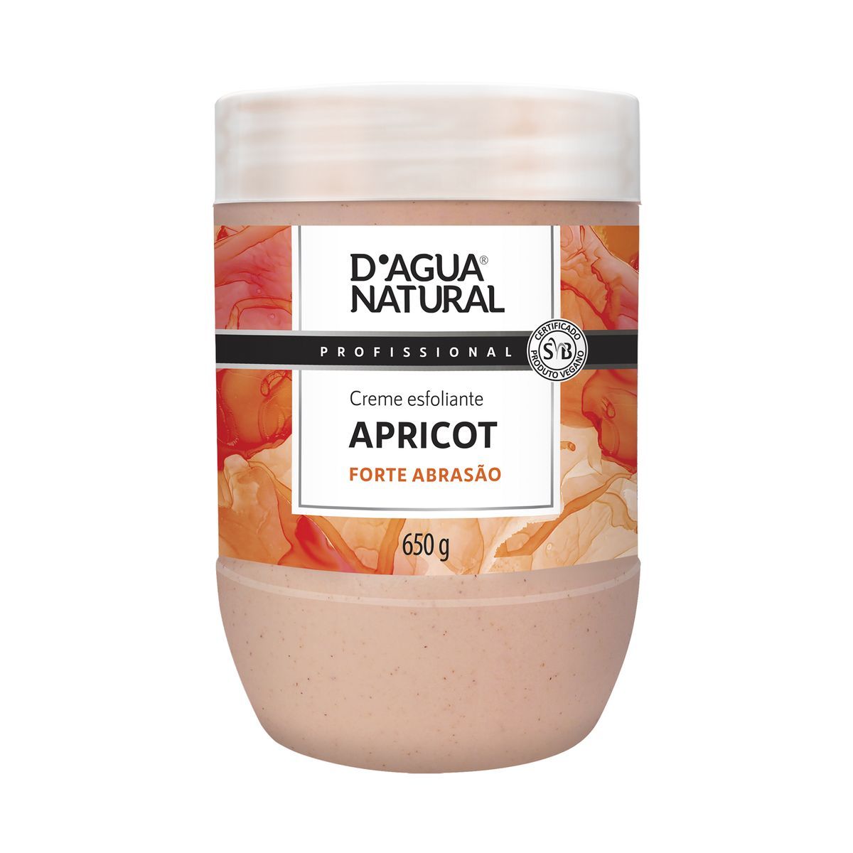 KIT DAGUA NATURAL CREME ESFOLIANTE APRICOT FORTE ABRASÃO 650G + ESPÁTULA ACRÍLIC