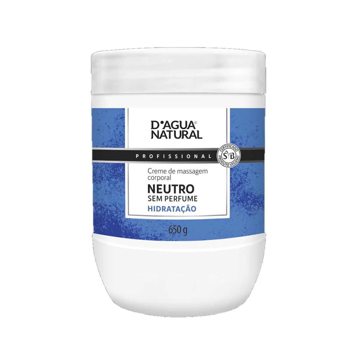KIT DAGUA NATURAL CREME DE MASSAGEM NEUTRO 650G + ESPÁTULA ACRÍLICA