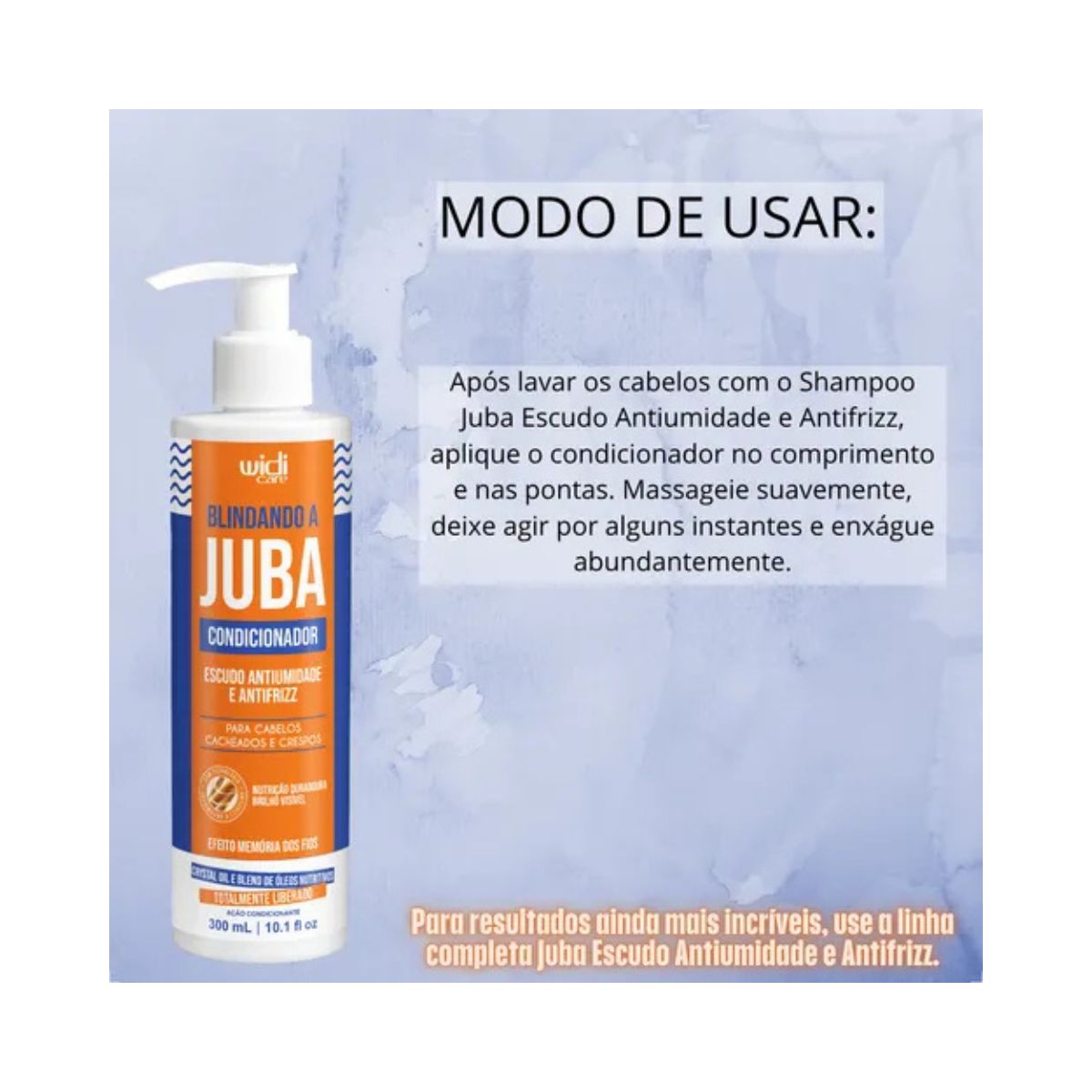 CONDICIONADOR ESCUDO ANTIUMIDADE E ANTIFRIZZ BLINDANDO A JUBA WIDI CARE 300ML