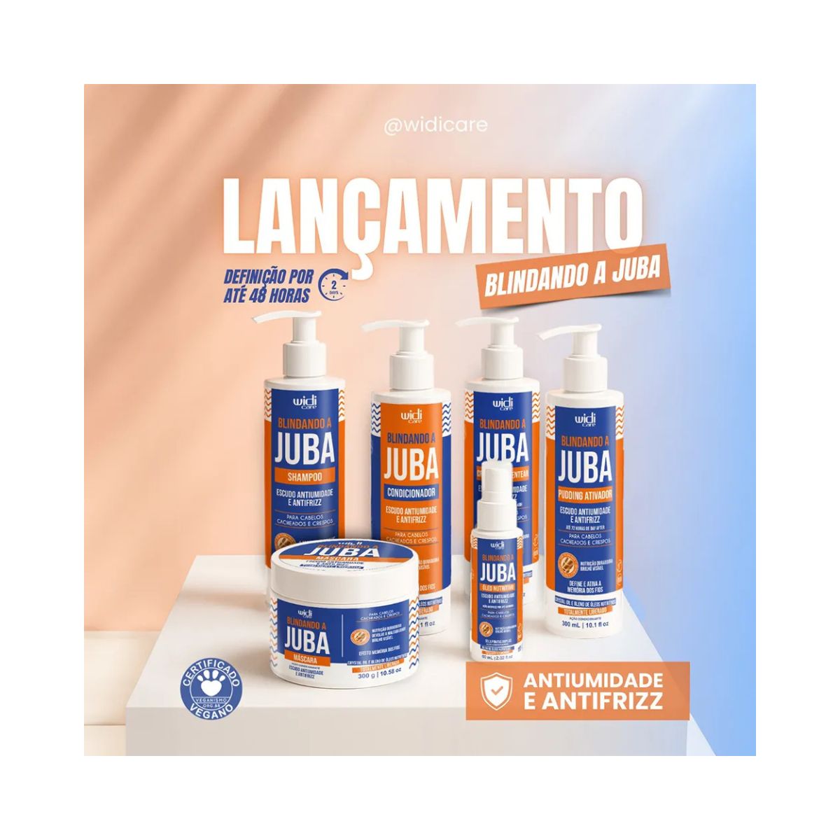 CONDICIONADOR ESCUDO ANTIUMIDADE E ANTIFRIZZ BLINDANDO A JUBA WIDI CARE 300ML