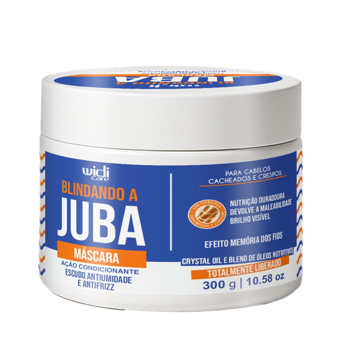 MÁSCARA ESCUDO ANTIUMIDADE E ANTIFRIZZ BLINDANDO A JUBA WIDI CARE 300G