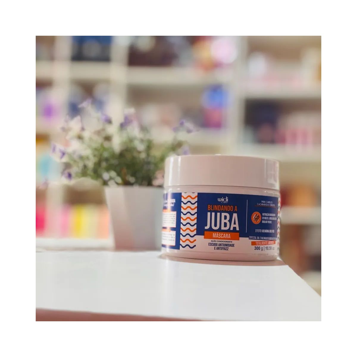 MÁSCARA ESCUDO ANTIUMIDADE E ANTIFRIZZ BLINDANDO A JUBA WIDI CARE 300G