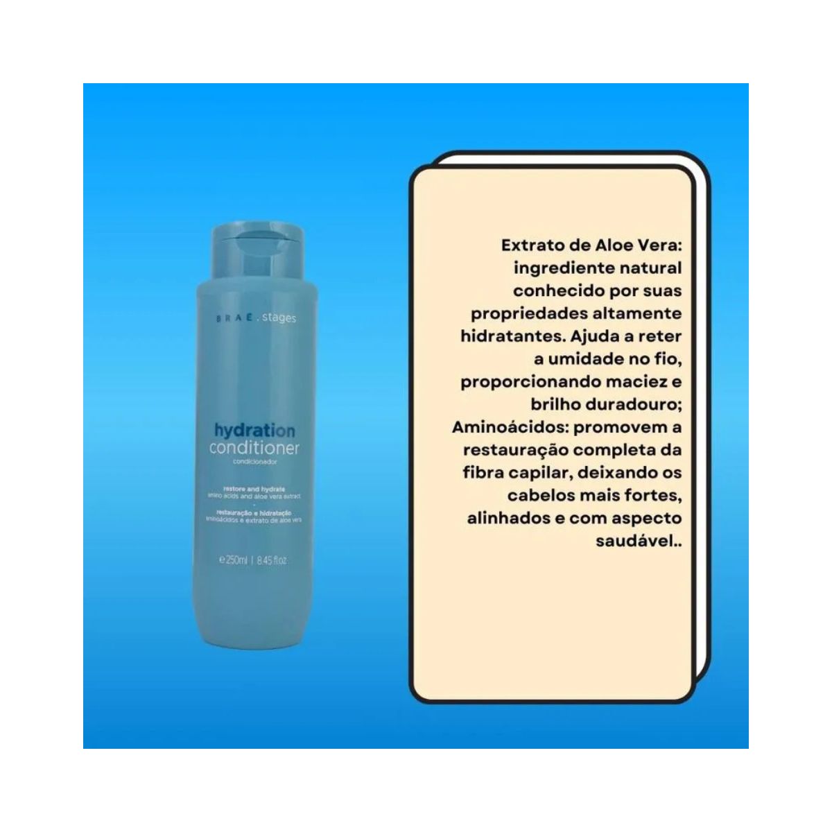 CONDICIONADOR STAGES HIDRATAÇÃO BRAÉ 250ML