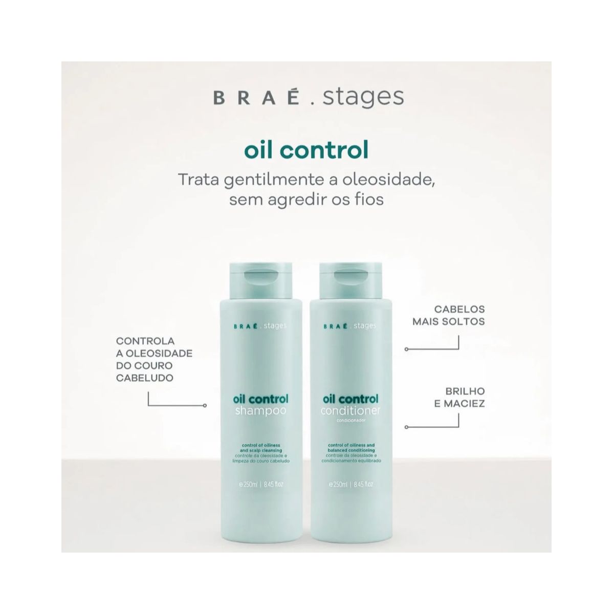 SHAMPOO STAGES ANTI OLEOSIDADE BRAÉ 250ML