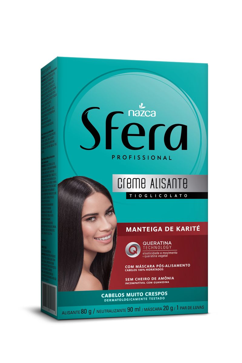 KIT CREME ALISANTE CAPILAR MANTEIGA DE KARITÉ SFERA NAZCA 80G