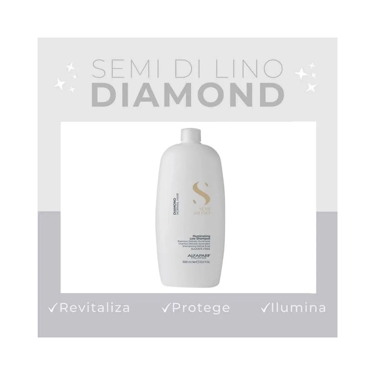 SHAMPOO SEMI DI LINO ILLUMINATING DIAMOND HAIR ALFAPARF 1L