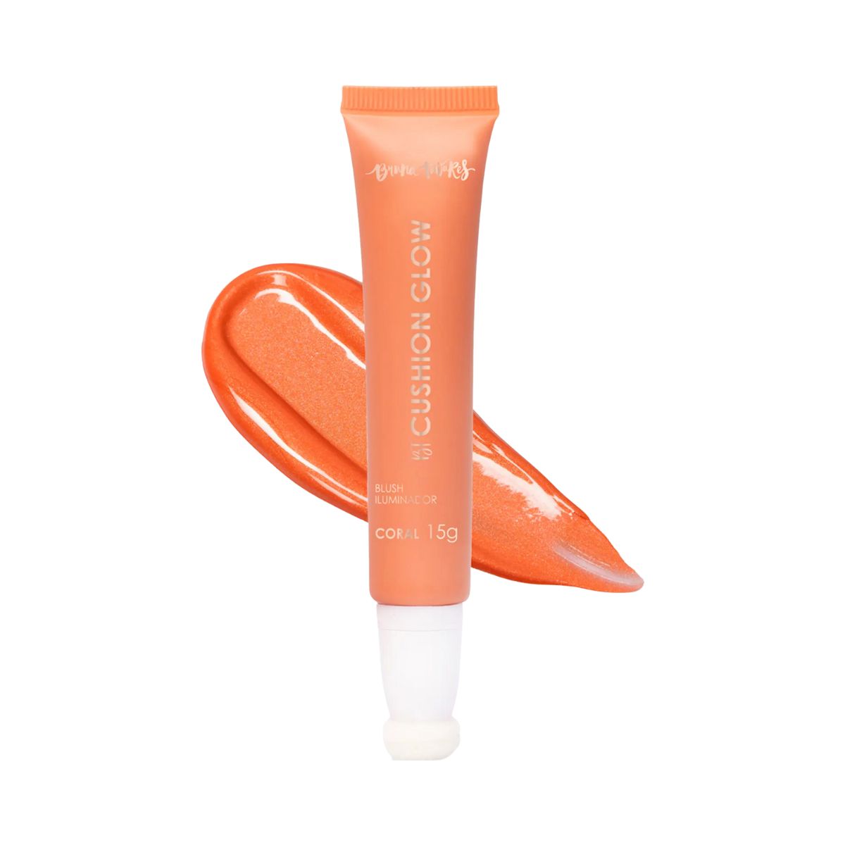 BLUSH ILUMINADOR CORAL CUSHION GLOW BRUNA TAVARES