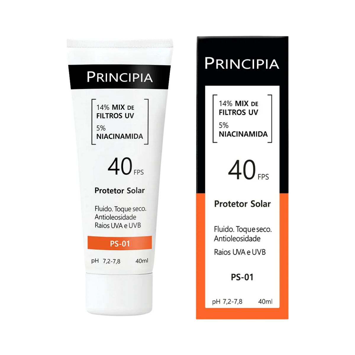 PROTETOR SOLAR FACIAL FPS40 PS-01 PRINCIPIA 40ML
