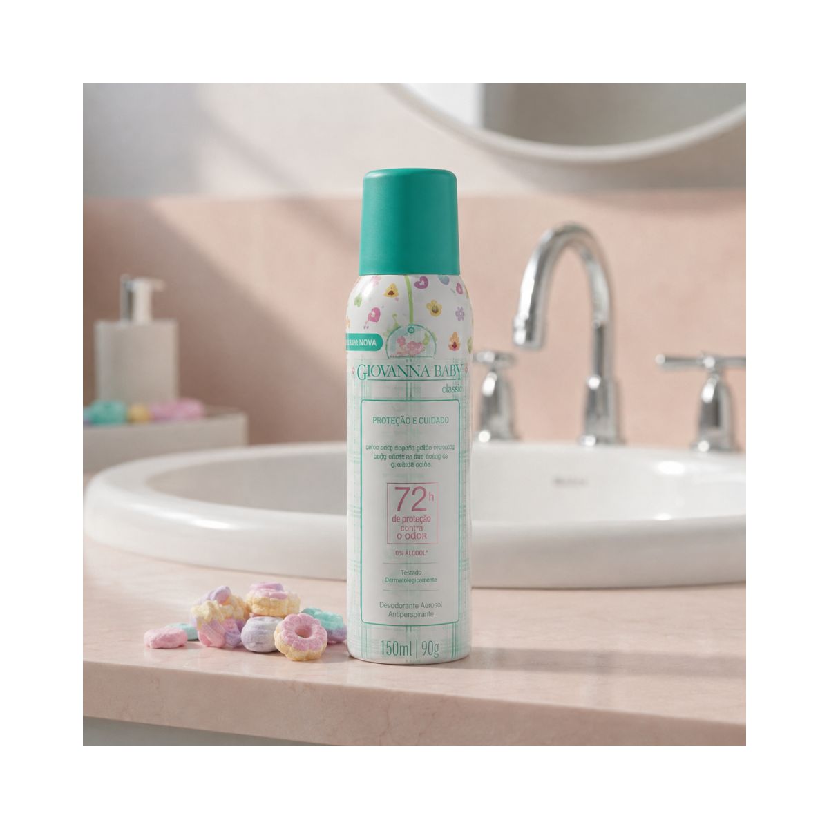 DESODORANTE ANTIPERSPIRANE AEROSOL ACTIMOOD 72HS CANDY GIOVANNA BABY 150ML