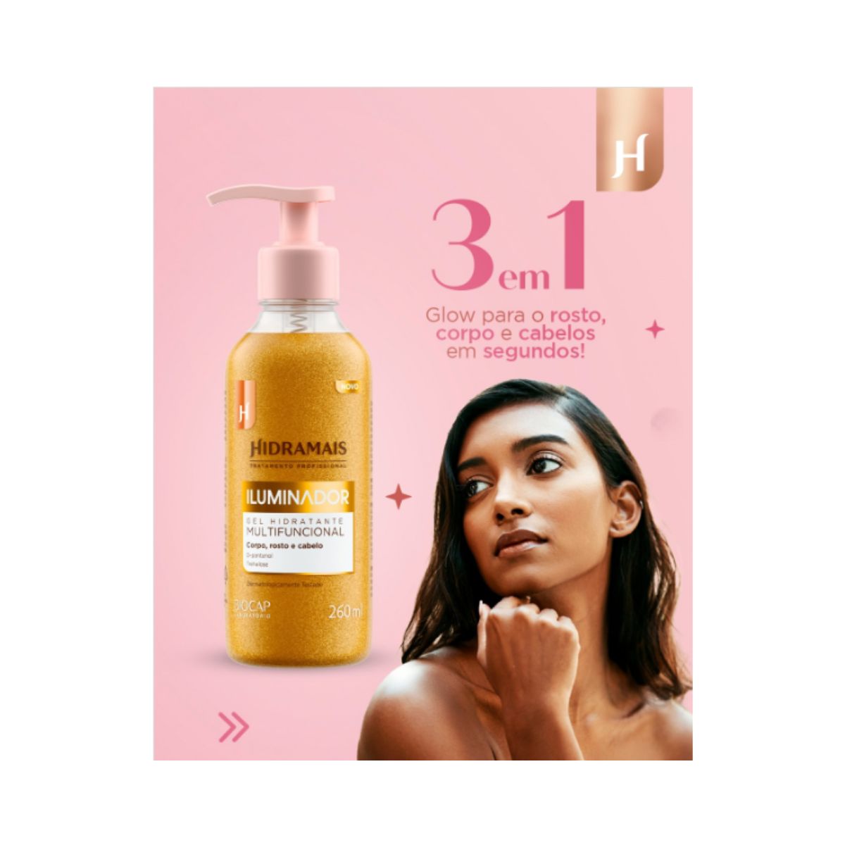 ILUMINADOR MULTIFUNCIONAL CORPO, ROSTO E CABELO HIDRAMAIS 260ML