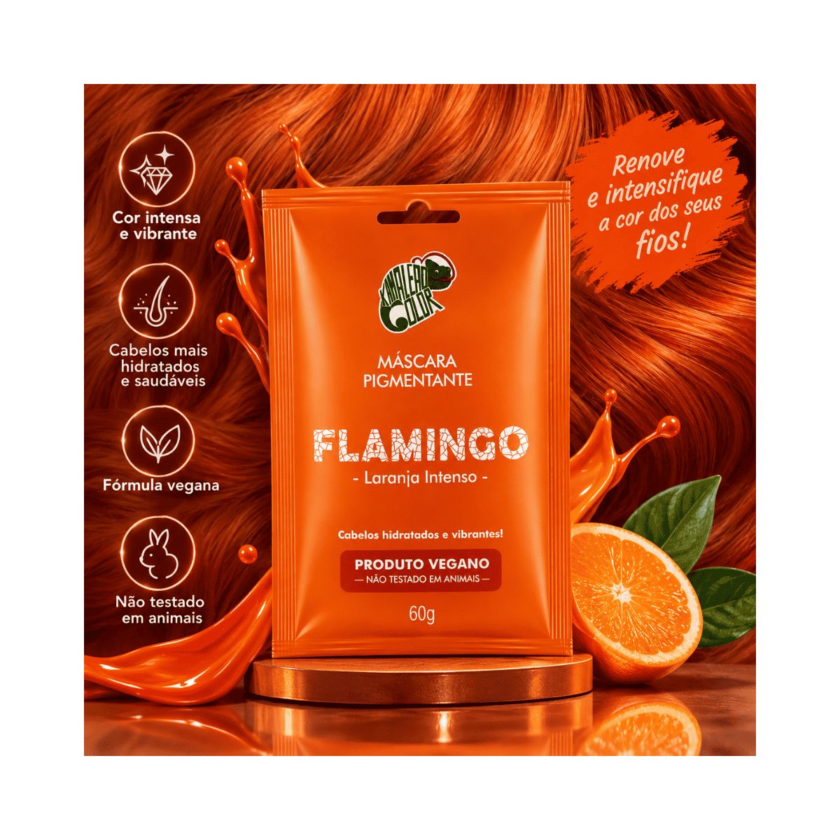 MÁSCARA PIGMENTANTE FLAMINGO KAMALEÃO 60G