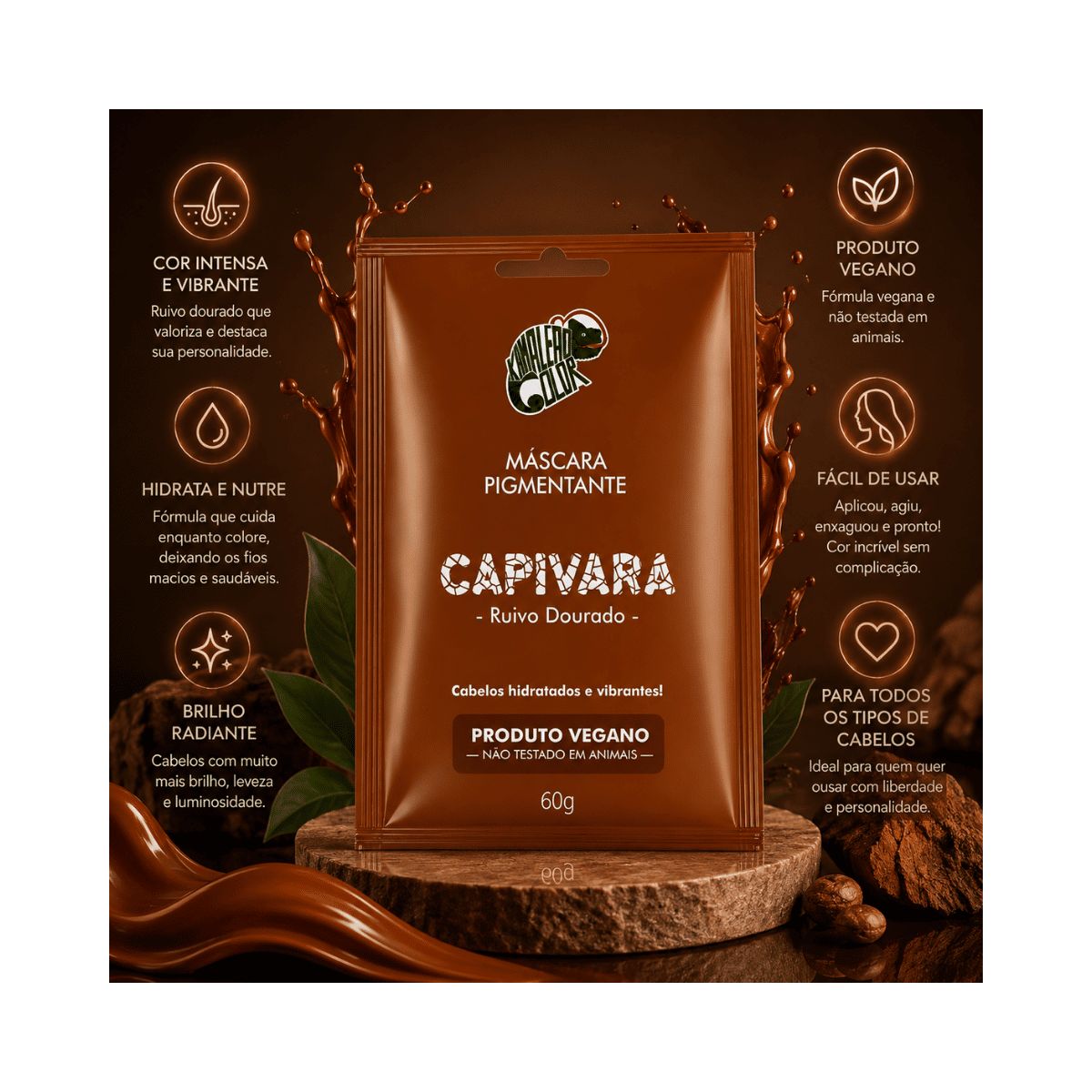 MÁSCARA PIGMENTANTE CAPIVARA KAMALEÃO 60G