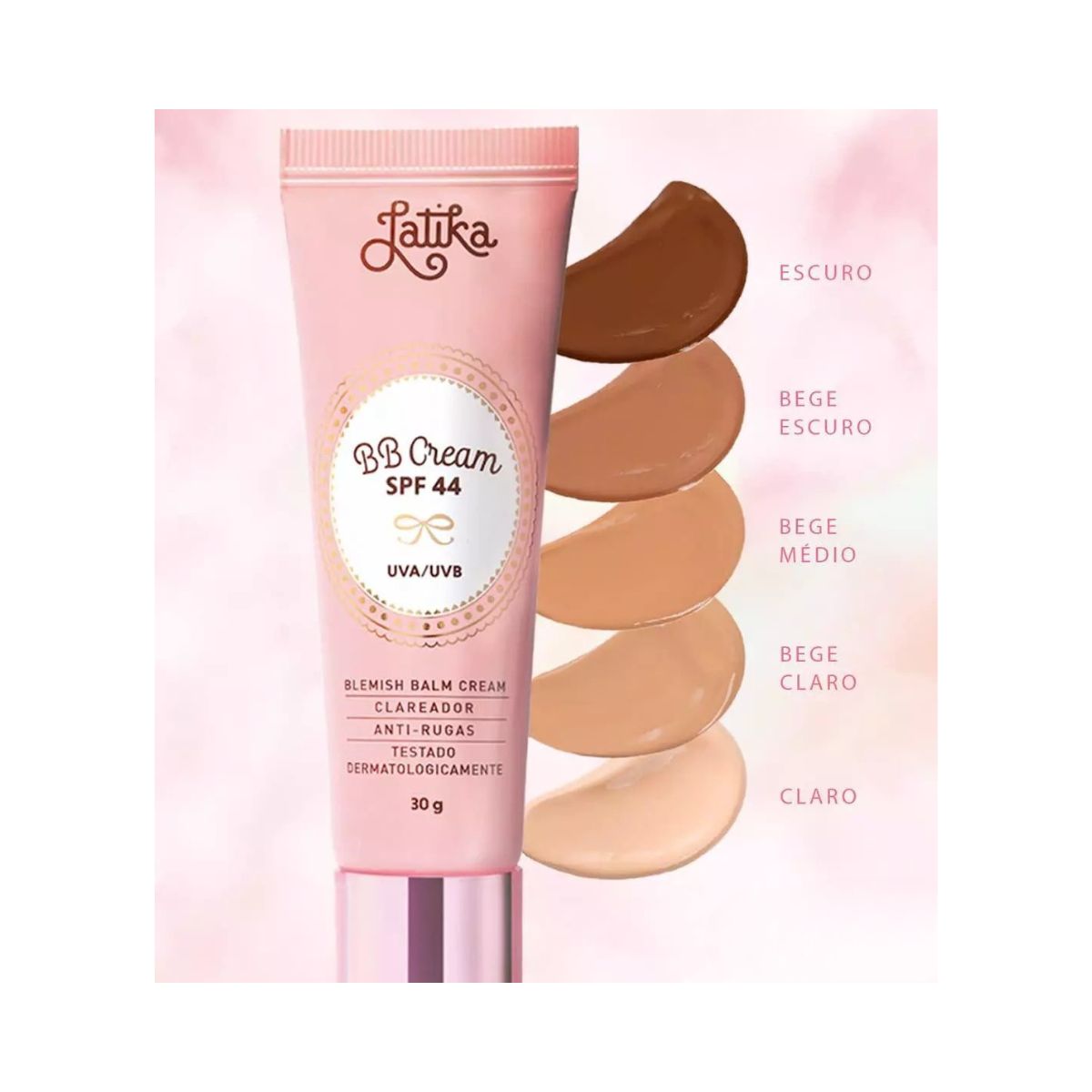 BB CREAM LATIKA FPS 44 CLAREADOR BEGE CLARO N10 LATIKA