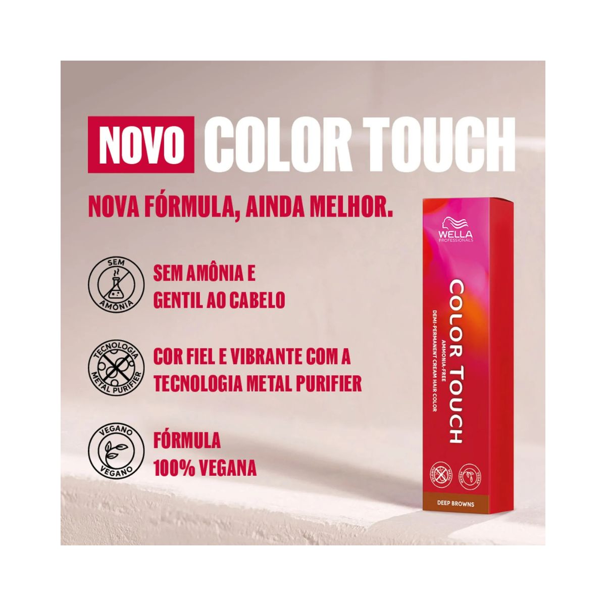 TONALIZANTE COLOR TOUCH 8.38 LOURO CLARO PÉROLA DOURADO WELLA PROFISSIONALS 60G